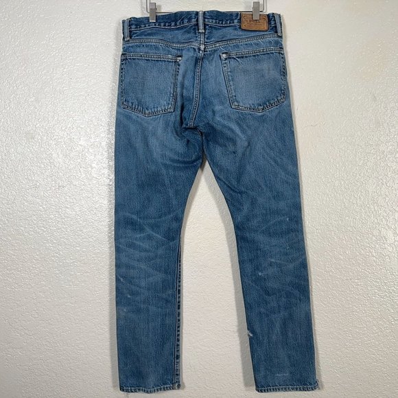 Polo Ralph Lauren Sullivan Slim Button Fly Distressed Jeans Men's Size 32x30 - Picture 11 of 14